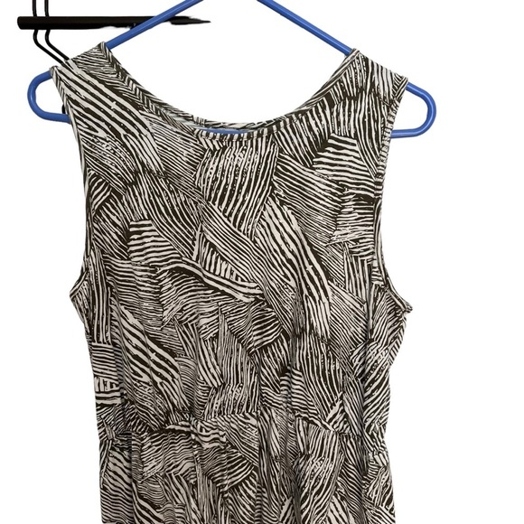 Soyaconcept Shift Dress Women's Geometric Print Pullover Brown White Size Large - Picture 3 of 7